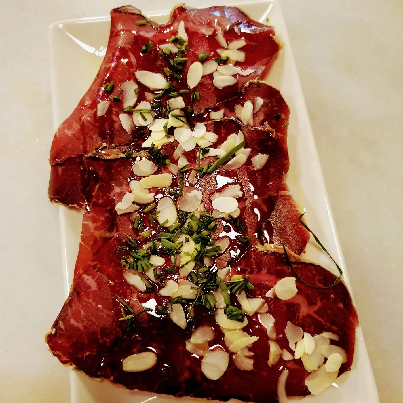 Cecina de la tabla de embutidos